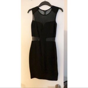 Sexy mesh black dress